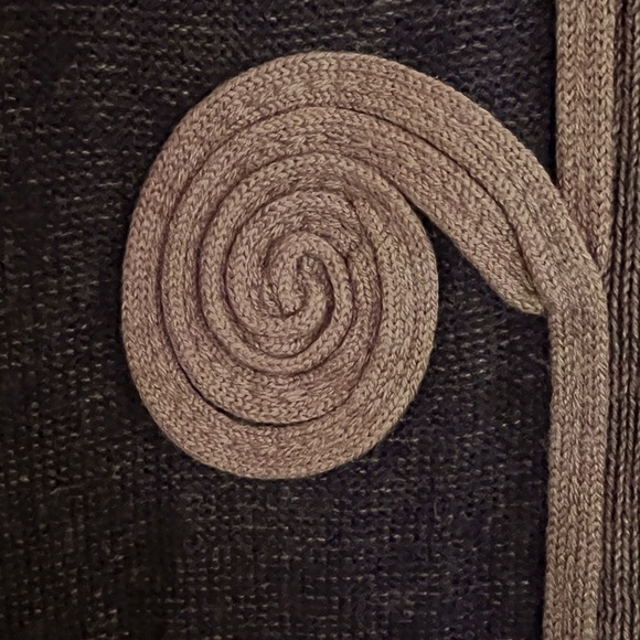 Nic + Zoe Sweater Open Ruffle Front Vest in Black Brown Melange Size Small - Picture 3 of 6